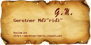 Gerstner Márió névjegykártya
